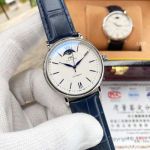 Knockoff IWC Portofino Moon phase Watches Blue Leather Strap
